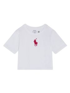 Ralph Lauren Kids t-shirt à logo Polo Pony brodé - Blanc