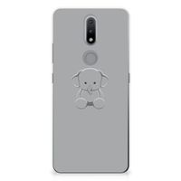 Nokia 2.4 Telefoonhoesje met Naam Grijs Baby Olifant