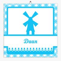 Tekst tegeltje kraamcadeau babynaam jongen
