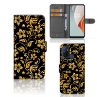 OnePlus Nord N100 Hoesje Gouden Bloemen