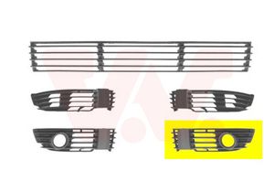 Ventilatiegrille, bumper ** Equipart ** VAN WEZEL, Inbouwplaats: Links voor, u.a. für VW