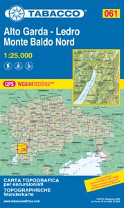 Wandelkaart 061 Alto Garda - Ledro - Monte Baldo Nord | Tabacco Editri