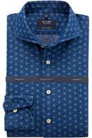 OLYMP SIGNATURE Soft Business Tailored Fit Overhemd blauw, Motief - thumbnail