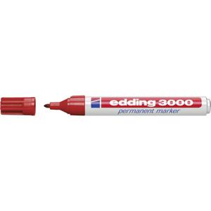 Edding 3000 4-3000-1-1002 Permanent marker Rood Watervast: Ja