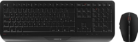 CHERRY Desktop GENTIX [EU/US] WL black US-Englisch mit EURO Symbol toetsenbord RF Draadloos Zwart