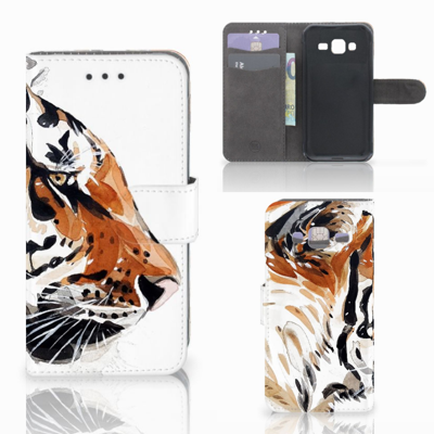 Hoesje Samsung Galaxy J3 2016 Watercolor Tiger