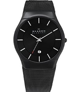 Horlogeband Skagen 956XLTBB Mesh/Milanees Zwart 26mm