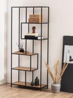 Boekenkast Bronx MDF Naturel 77x185cm - Giga Living - thumbnail