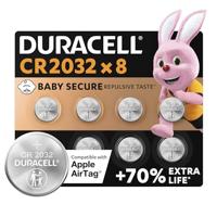 8 x Duracell CR 2032 Lithium (2 blisters met 4 batterijen) 8 batterijen