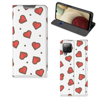 Samsung Galaxy A12 Hoesje met Magneet Hearts