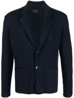 Brioni cardigan en maille nervurée - Bleu