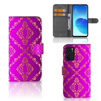 Wallet Case OPPO Reno6 5G Barok Roze - thumbnail