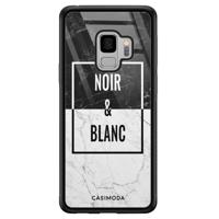 Samsung Galaxy S9 glazen hardcase - Noir et blanc