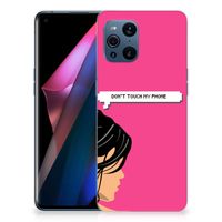 OPPO Find X3 | X3 Pro Silicone-hoesje Woman Don't Touch My Phone - thumbnail