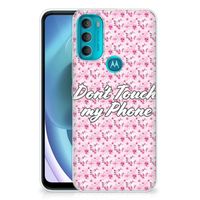 Motorola Moto G71 5G Silicone-hoesje Flowers Pink DTMP - thumbnail