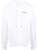 Off-White hoodie Wave Diag à lien de resserrage - Blanc