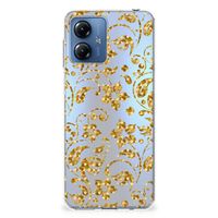 Motorola Moto G14 TPU Case Gouden Bloemen - thumbnail