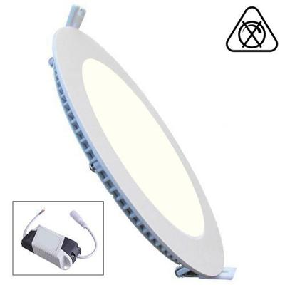 LED Downlight Slim - Inbouw Rond 9W - Natuurlijk Wit 4200K - Mat Wit Aluminium - Ø146mm