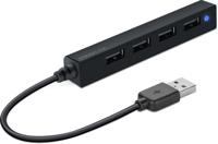 SpeedLink Snappy Slim USB 2.0-hub 4 poorten Zwart - thumbnail