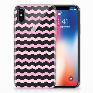 Apple iPhone X | Xs TPU bumper Waves Roze