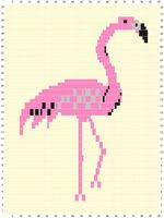 Sunarts doe het zelf pakket model Flamingo 90 x 210 cm artikelnummer D113 - thumbnail