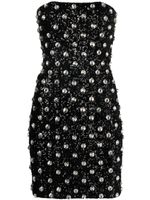 Balmain appliqué-detail bustier-style minidress - Noir - thumbnail