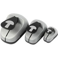 Creotime figuurponsen 25/50/75 mm champignon 3 stuks grijs