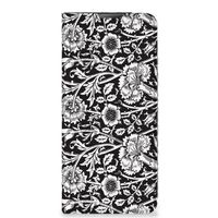 Motorola Moto E20 Smart Cover Black Flowers