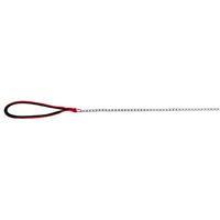 Trixie hondenriem ketting met nylon handvat rood 100x0,4 cm