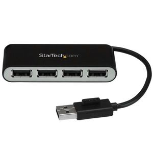 StarTech.com ST4200MINI2 USB 2.0 480Mbit/s Zwart, Zilver hub & concentrator