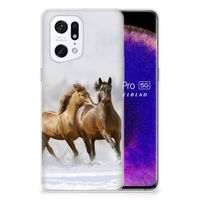 OPPO Find X5 Pro TPU Hoesje Paarden