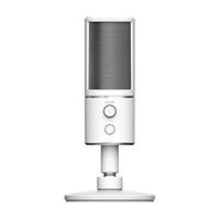 Razer Seiren X Mercury - Compacte condensatormicrofoon voor streaming (Supercardioïde directionele gevoeligheid, Ingebouwde schokdemper, 3,5 mm-aansluiting) Wit