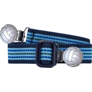 Playshoes riem elastisch met clip voetbal marine streep Maat