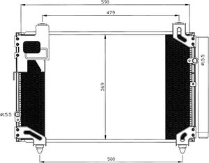 Condensor, airconditioning 35596