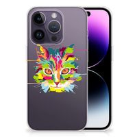 Apple iPhone 14 Pro Telefoonhoesje met Naam Cat Color