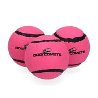 Dog Comets Starlight - Ø6 cm - Hondenspeelgoed - Hondenbal - Bouncing Tennisbal - Zwevend - Roze - 3 Stuks