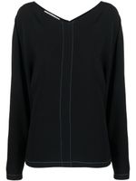 Stella McCartney blouse à col v - Noir - thumbnail