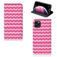 Apple iPhone 11 Pro Max Hoesje met Magneet Waves Pink - thumbnail