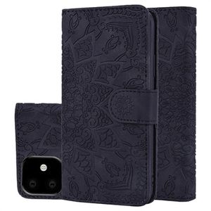 Mandala Series iPhone 11 Portemonnee Hoesje met Standaard - Zwart