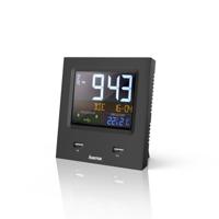 Hama Radiogestuurde Wekker Dual-USB Met Led-kleurendisplay En USB-oplaadfunctie - thumbnail