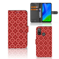 Huawei P Smart 2020 Telefoon Hoesje Batik Rood - thumbnail