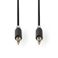 Stereo audiokabel | 3,5 mm male - 3,5 mm male | 5,0 m | Antraciet - thumbnail