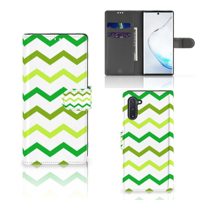 Samsung Galaxy Note 10 Telefoon Hoesje Zigzag Groen
