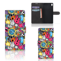 Sony Xperia XA Ultra Wallet Case met Pasjes Punk Rock