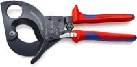 Knipex Kabelschaar (ratelprincipe) zwart gelakt, met meer-componentengrepen 280 mm (zelfbedieningskaart/blister) 95 31 280