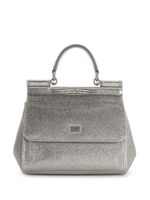 Dolce & Gabbana petit sac à main Sicily satiné KIM DOLCE&GABBANA - Argent