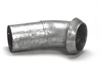 Dallai bocht 45gr V-deel x slangtule - type C - verzinkt -159 mm x 6"