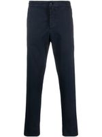 Kiton pantalon droit à taille mi-haute - Bleu