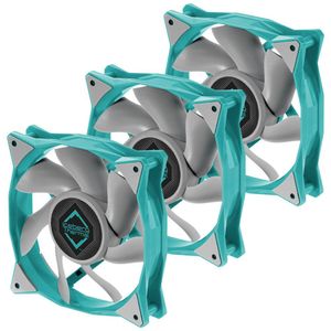 Iceberg Thermal IceGALE Xtra Computer behuizing Ventilator 12 cm Blauwgroen 3 stuk(s)