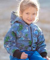 Waterproof Softshell Hoodie Joyful Dino Blue